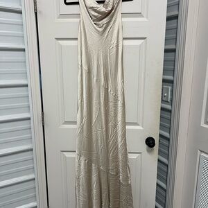 Elegant Cream Evening Gown